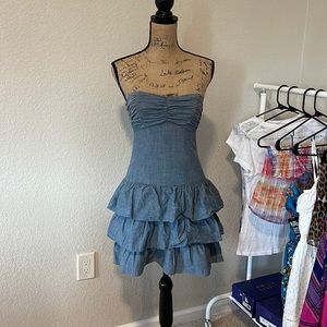 Denim blue Express brand cowgirl mini dress